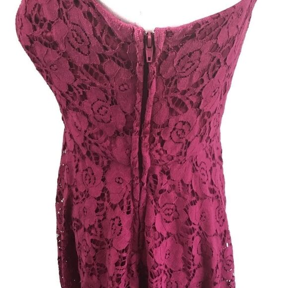 Xhilaration Dress Mini Purple Lace Lined Spaghetti Straps Junior Medium - Picture 6 of 8